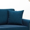 Coussins décoratifs lot de 2 Bleu 40x40 cm Velours 