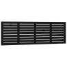Tête de lit murale Noir 186x3x63 cm Bois massif de pin 