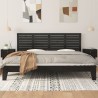 Tête de lit murale Noir 186x3x63 cm Bois massif de pin 