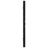 Tête de lit murale Noir 186x3x63 cm Bois massif de pin 