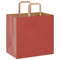 Sacs en papier 50 pcs avec poignées rouge 26x17x25 cm 