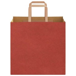 Sacs en papier 50 pcs avec poignées rouge 26x17x25 cm 