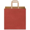 Sacs en papier 50 pcs avec poignées rouge 26x17x25 cm 