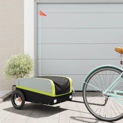 Remorque de vélo noir et vert 30 kg fer 