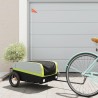 Remorque de vélo noir et vert 30 kg fer 