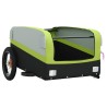 Remorque de vélo noir et vert 30 kg fer 