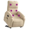 Fauteuil inclinable de massage électrique crème 