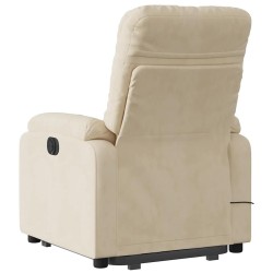 Fauteuil inclinable de massage électrique crème 