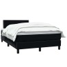 Sommier à lattes de lit avec matelas noir 120x210 cm velours 