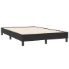Sommier à lattes de lit avec matelas noir 120x210 cm velours 