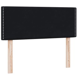 Sommier à lattes de lit avec matelas noir 120x210 cm velours 