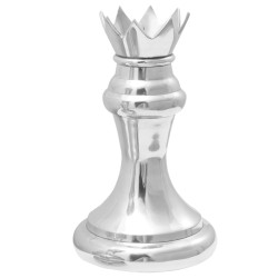 Sculptures d'échecs 2 pcs Argent Aluminium 