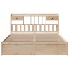 Cadre de lit sans matelas 200x200 cm bois massif de pin 