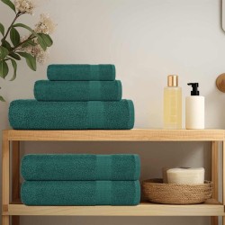 Serviettes de visage 10 pcs vert 30x30 cm 360 g/m² 100% coton 