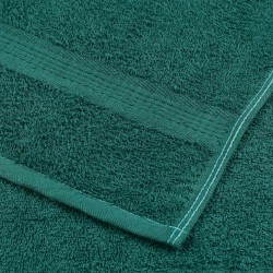 Serviettes de visage 10 pcs vert 30x30 cm 360 g/m² 100% coton 