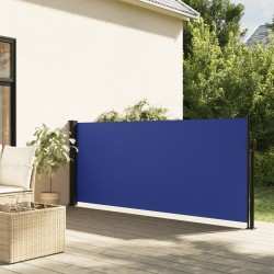 Auvent latéral rétractable bleu 120x500 cm 