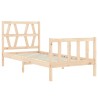 Cadre de lit sans matelas bois de pin massif 