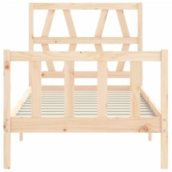 Cadre de lit sans matelas bois de pin massif 