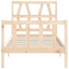 Cadre de lit sans matelas bois de pin massif 