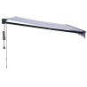 Auvent rétractable automatique bleu et blanc 4x3 m 