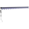 Auvent rétractable automatique bleu et blanc 4x3 m 