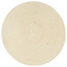 Napperons 4 pcs Naturel Plain 38 cm Rond Coton  