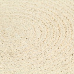 Napperons 4 pcs Naturel Plain 38 cm Rond Coton  