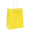 Sacs en papier 50 pcs avec poignées jaune 18x8x22 cm 
