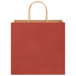Sacs en papier 50 pcs avec poignées rouge 26x17x25 cm 