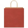 Sacs en papier 50 pcs avec poignées rouge 26x17x25 cm 