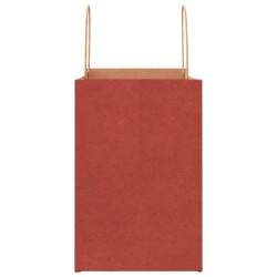 Sacs en papier 50 pcs avec poignées rouge 26x17x25 cm 