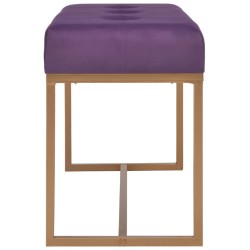 Banc 80 cm Violet Velours 