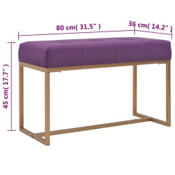 Banc 80 cm Violet Velours 