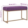 Banc 80 cm Violet Velours 