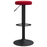 Tabourets de bar lot de 2 rouge bordeaux velours 