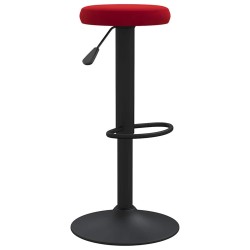 Tabourets de bar lot de 2 rouge bordeaux velours 