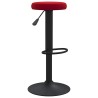 Tabourets de bar lot de 2 rouge bordeaux velours 