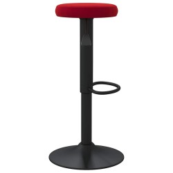 Tabourets de bar lot de 2 rouge bordeaux velours 