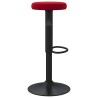 Tabourets de bar lot de 2 rouge bordeaux velours 