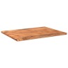 Dessus de table 80x60x3,8 cm rectangulaire bois massif d'acacia 