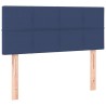 Sommier à lattes de lit avec matelas Bleu 100x200 cm Tissu 
