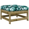 Salon de jardin 5 pcs avec coussins bois de pin imprégné 