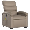 Fauteuil inclinable de massage électrique cappuccino similicuir 