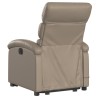 Fauteuil inclinable de massage électrique cappuccino similicuir 