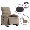 Fauteuil inclinable de massage électrique cappuccino similicuir 