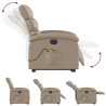 Fauteuil inclinable de massage électrique cappuccino similicuir 