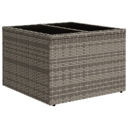 Salon de jardin 5 pcs avec coussins gris résine tressée 