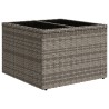 Salon de jardin 5 pcs avec coussins gris résine tressée 