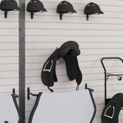 Porte-selle avec crochet de bride à un bras pliable noir fer 