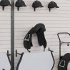Porte-selle avec crochet de bride à un bras pliable noir fer 